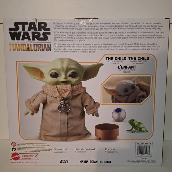 Star Wars Mandalorian The Child Baby Yoda 11" Plush Toy W Accessories - Picture 2 of 10